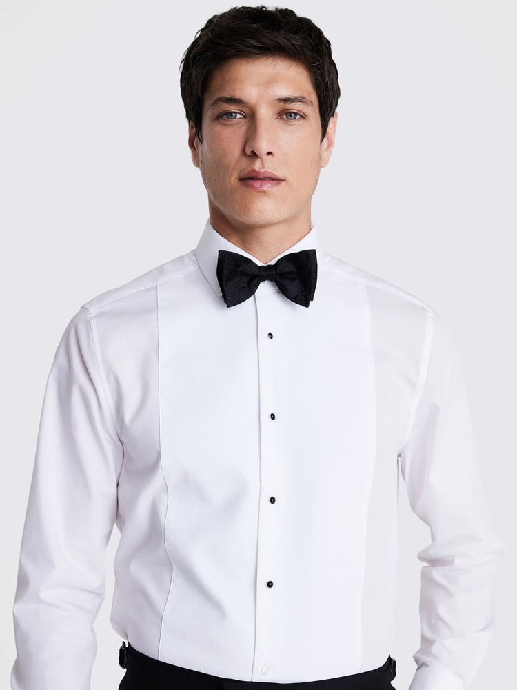 MOSS Black Black Silk Paisley Ready Bow Tie - Image 2 of 2