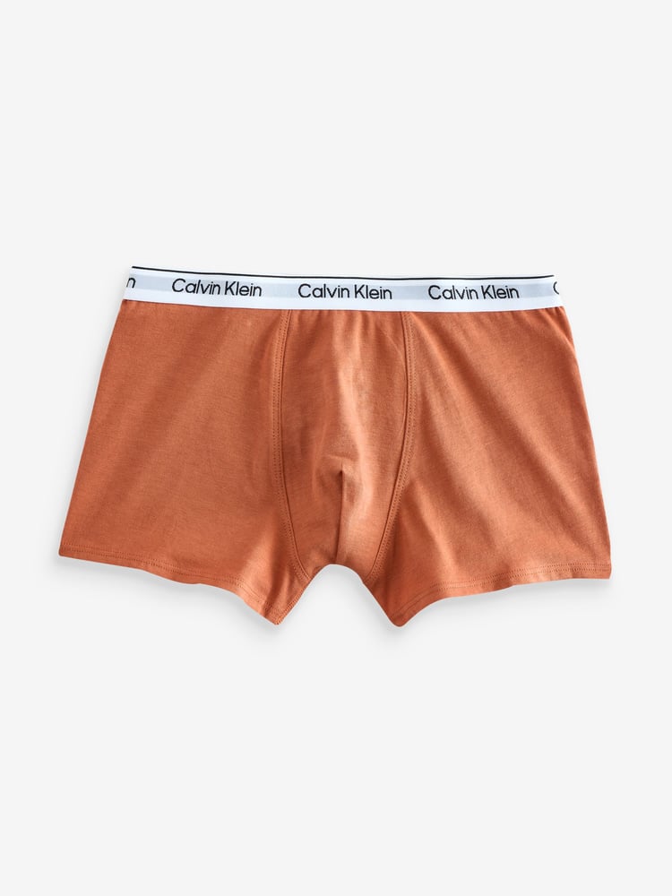 Calvin Klein Navy Blue Modern Cotton Trunks 3 Pack - Image 2 of 5
