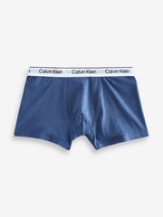 Calvin Klein Navy Blue Modern Cotton Trunks 3 Pack - Image 4 of 5