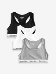 Calvin Klein Black Modern Cotton Bralette 3 pack - Image 1 of 4