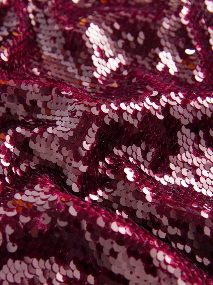 Burgundy Red Sequin T-Shirt - Image 7 of 7