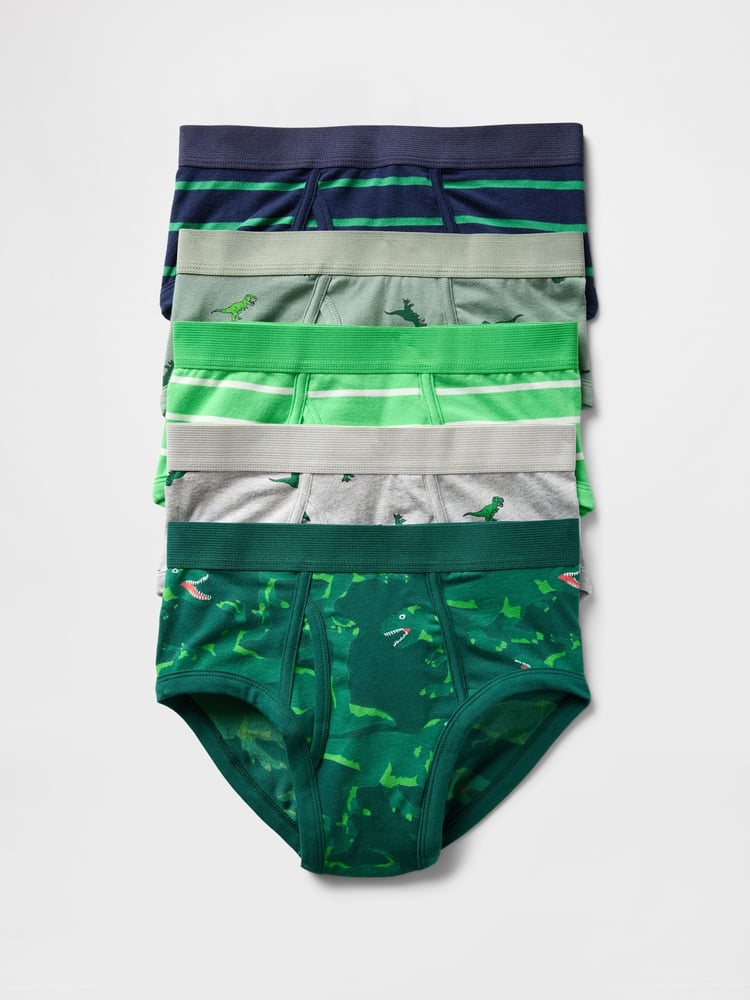 Gap Multi Green Briefs 5-Pack - Image 1 of 1 Gap Multi Green Briefs 5-Pack - Image 1 of 1