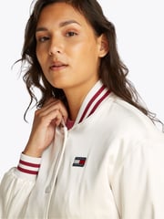 Tommy Jeans White Satin Coach Jacket - Image 4 of 7