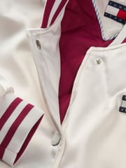 Tommy Jeans White Satin Coach Jacket - Image 7 of 7