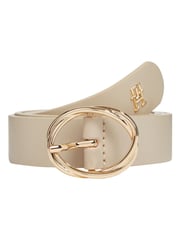 Tommy Hilfiger Cream Chic Leather Belt - Image 1 of 1