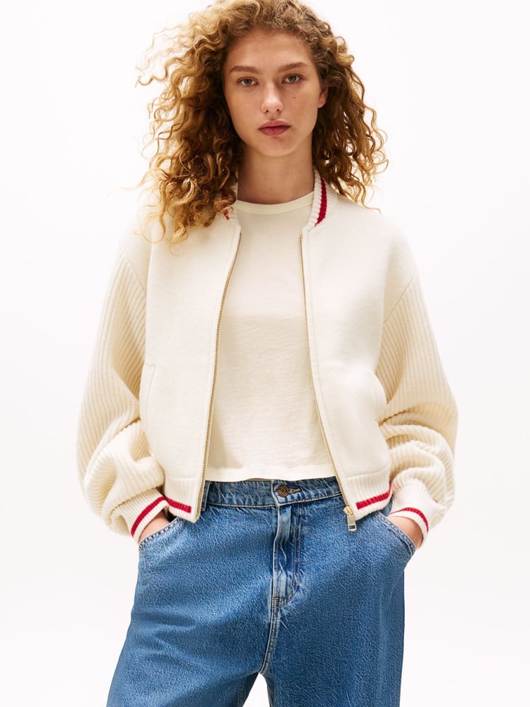Tommy Hilfiger x Sofia Richie Grainge Knit Bomber Jacket. - Bild 1 von 4