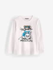 Moschino White Long Sleeve T-Shirts 2 Pack Giftset With Giftbox - Image 3 of 6