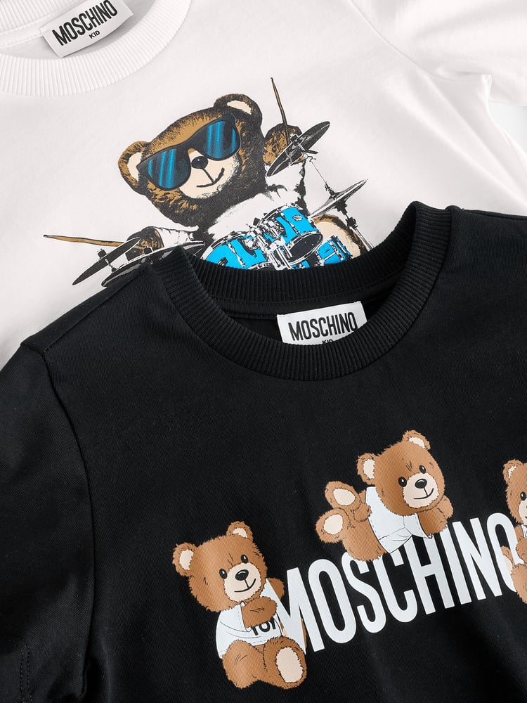 Moschino White Long Sleeve T-Shirts 2 Pack Giftset With Giftbox - Image 6 of 6