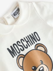 Moschino Cream Baby Logo Sleepsuit With Giftbox - Image 3 of 4