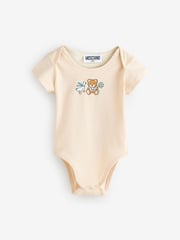 Moschino Natural Baby Logo Bodysuits 2 Pack With Giftbox - Image 3 of 6
