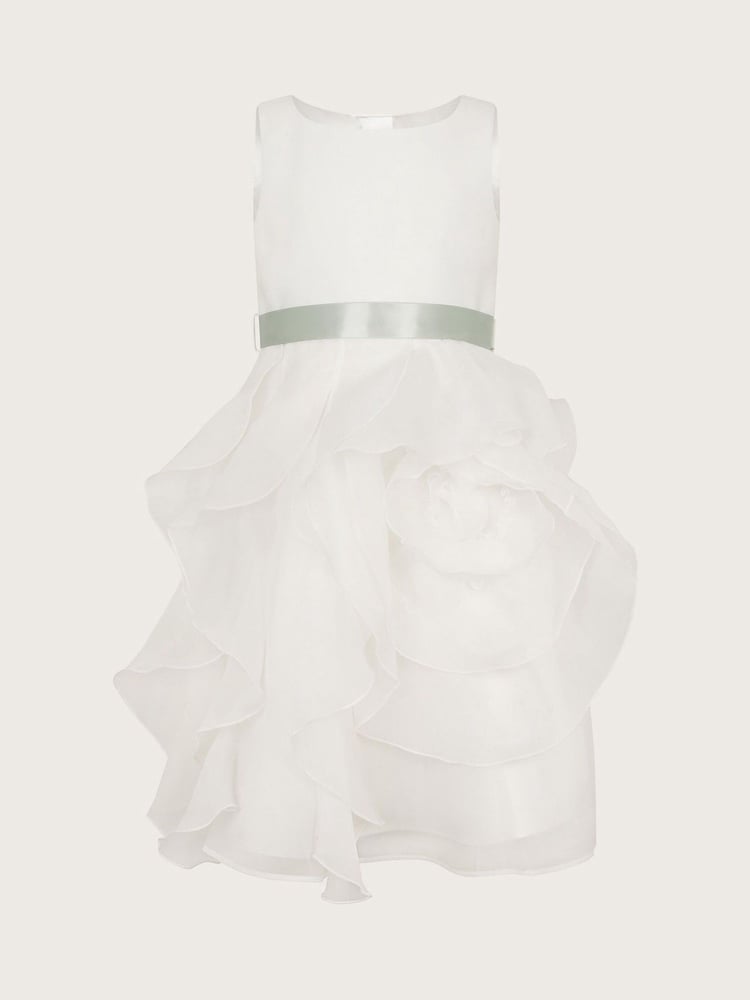 Monsoon White Organza Flower Can Dress - Image 2 of 4