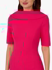 Adrianna Papell Pink Roll Neck Sheath With V Back Dress - Image 4 of 6