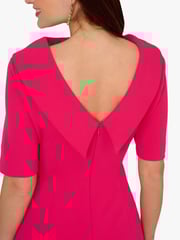 Adrianna Papell Pink Roll Neck Sheath With V Back Dress - Image 5 of 6