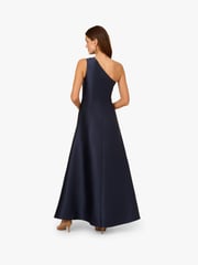 Adrianna Papell Blue Studio One Shoulder Mikado Gown - Image 2 of 6