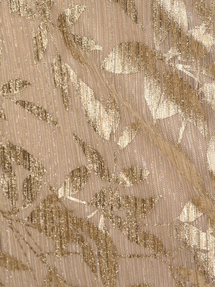 Adrianna Papell Gold Foil Leaf Mermaid Gown - Image 6 of 6