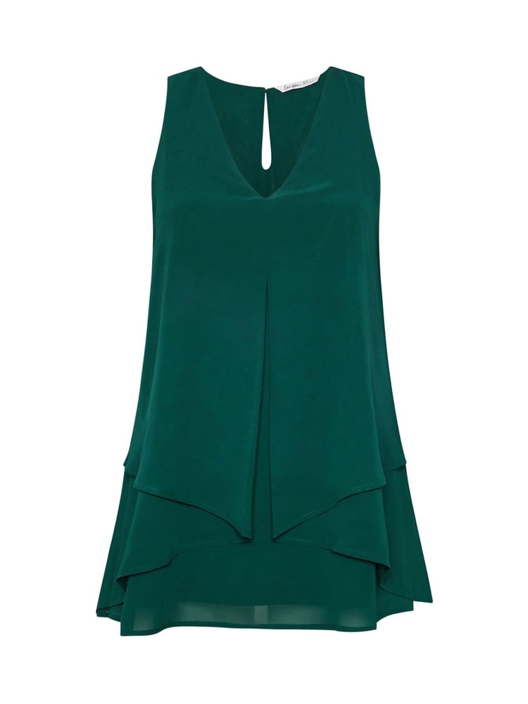 Yours Curve Green London Layered Top - Image 6 of 6