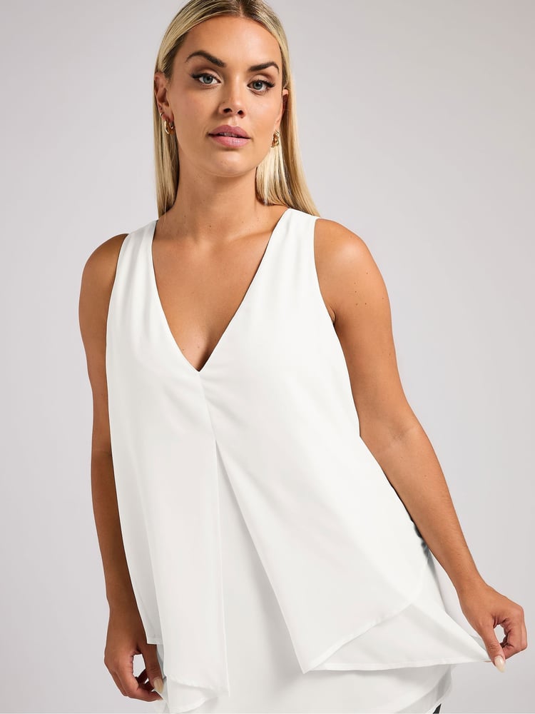 Yours Curve White London Layered Top - Image 2 of 6
