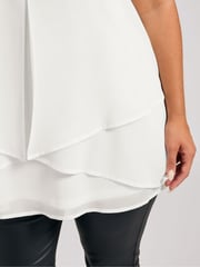 Yours Curve White London Layered Top - Image 3 of 6
