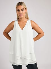 Yours Curve White London Layered Top - Image 5 of 6