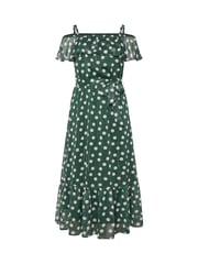 Yours Curve Green London Ruffle Maxi Dress - Image 6 of 6