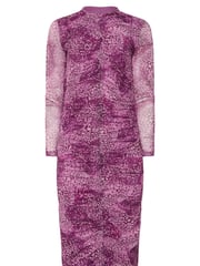 Star by Julien MacDonald Pink Mesh Ruched Dress - Image 5 of 5