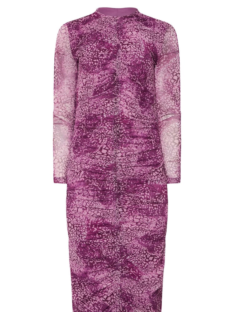 Star by Julien MacDonald Pink Mesh Ruched Dress - Image 5 of 5
