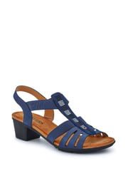 Pavers Blue Ladies Smart Sandals - Image 2 of 5