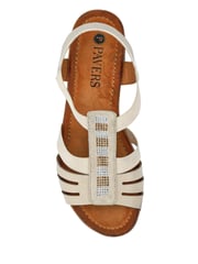 Pavers Cream Ladies Smart Sandals - Image 4 of 5
