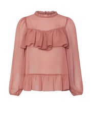 PixieGirl Petite Pink Chiffon Frill Blouses - Image 6 of 6