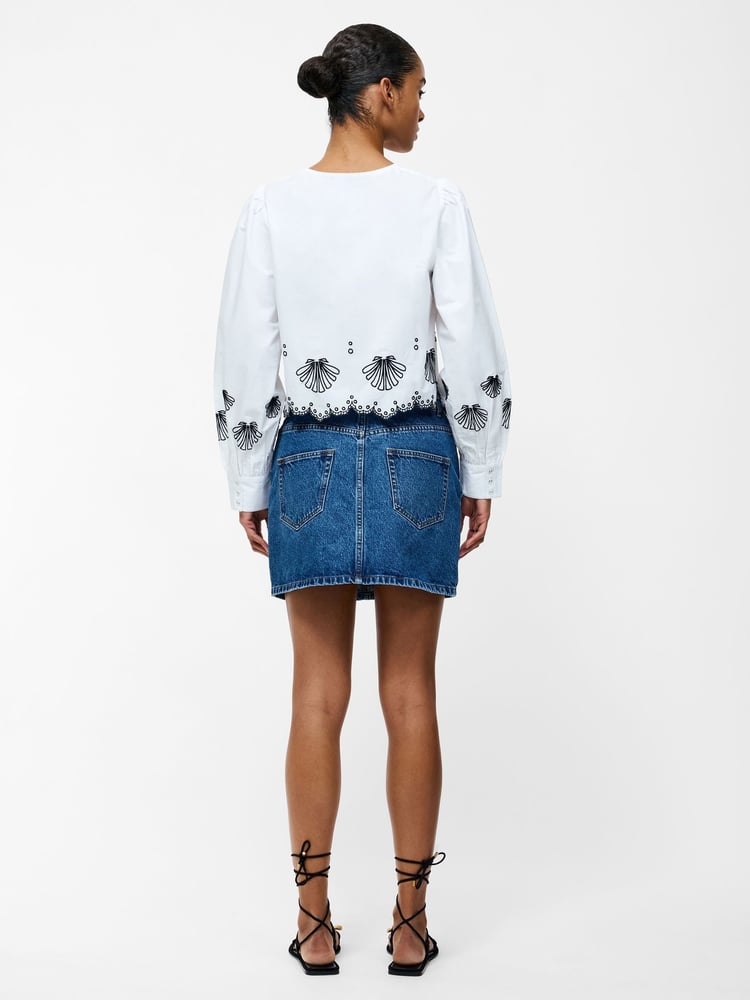 French Connection White Cambria 100% Cotton Long Sleeves Shirt - Image 2 of 5