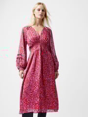 French Connection Red Calista Midi Dress - Image 3 of 4