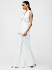 French Connection White Arlette Sleeveless V-Nack Top - Image 2 of 4