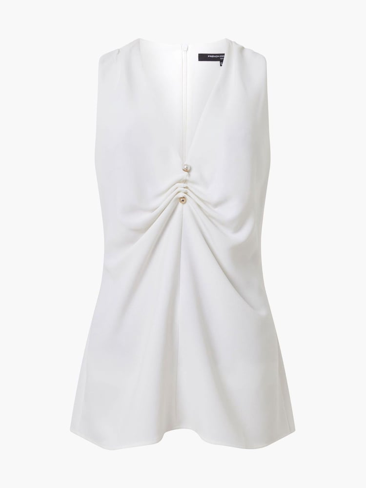 French Connection White Arlette Sleeveless V-Nack Top - Image 4 of 4