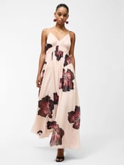 French Connection Pink Elyse Hallie Crinkle Maxi Dress - Image 2 of 5