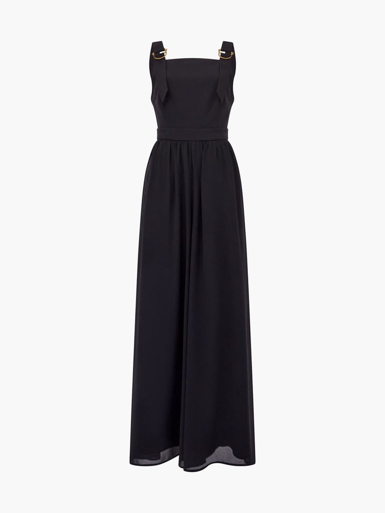 French Connection Black Azra Eden Mix Jumpsuit - Image 4 of 4