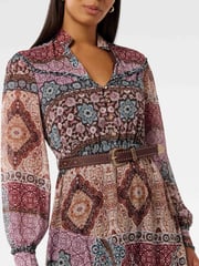 Forever New Brown Shelly Frill Trim Midi Dress - Image 3 of 4