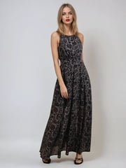 Religion Brown Gigi Maxi Dress With Open Back In Dark Tie Dye Print - Image 3 of 6