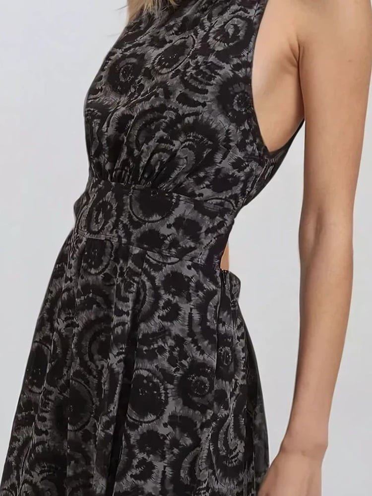 Religion Brown Gigi Maxi Dress With Open Back In Dark Tie Dye Print - Image 6 of 6