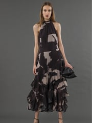 Religion Black Taylor Maxi Dress With Full Frill Skirt - Image 1 of 6