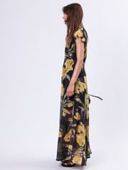 Religion Yellow Indium Maxi Dress With Button Thru Detail And Cap Sleeves - Image 5 of 5