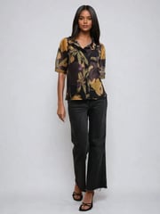 Religion Yellow Indium Shirt Blouse With Puff Shoulder - Image 4 of 6