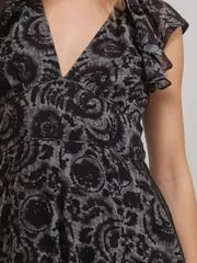 Religion Brown Bella Lace Up Maxi Dress In Dark Tie Dye Print - Image 4 of 6