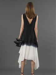 Religion Black Serpentine Assymetric Dress In Dip Dye - Image 3 of 6