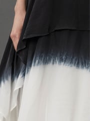Religion Black Serpentine Assymetric Dress In Dip Dye - Image 4 of 6