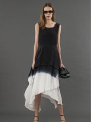 Religion Black Serpentine Assymetric Dress In Dip Dye - Image 5 of 6