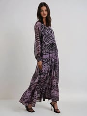 Religion Purple Callisto Maxi Dress With Tiered Skirt And Drawstring Waist - Image 1 of 6