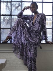 Religion Purple Callisto Maxi Dress With Tiered Skirt And Drawstring Waist - Image 2 of 6