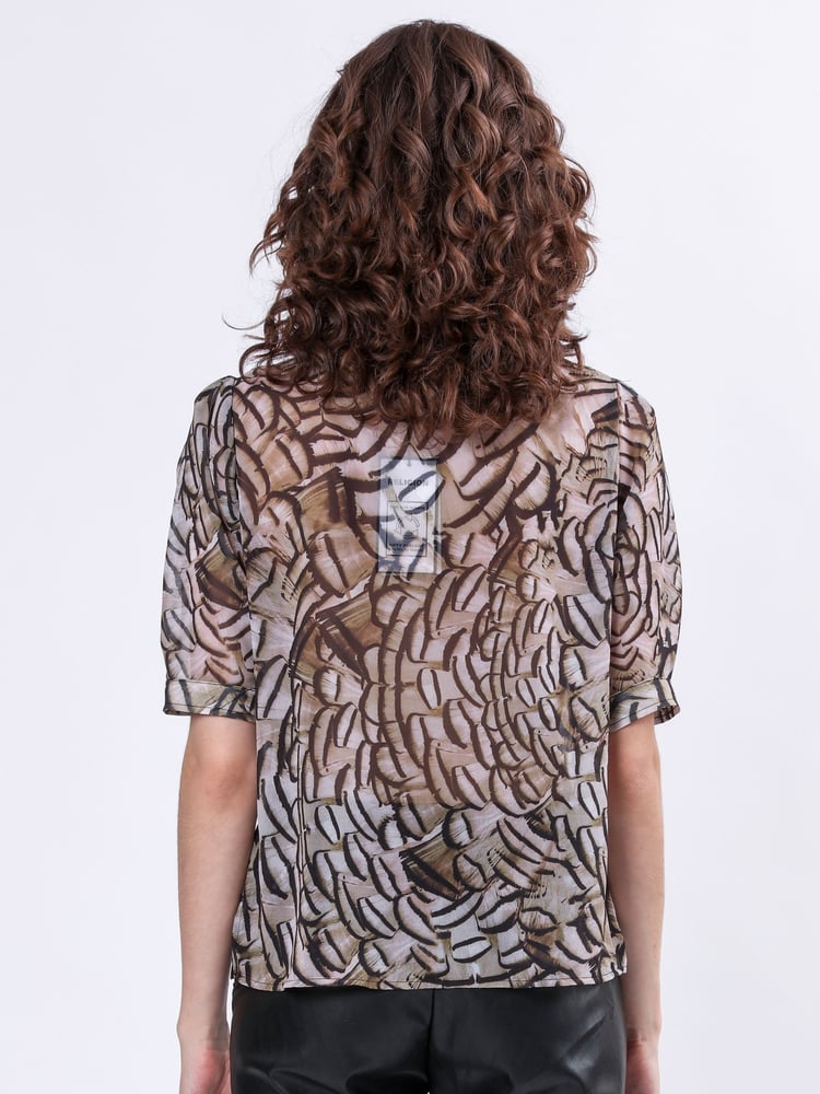 Religion Natural Indium Shirt Blouse With Puff Shoulder - Image 2 of 6