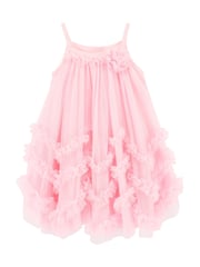 Angels Face Pink Zig-Zag Tulle Dress - Image 2 of 3