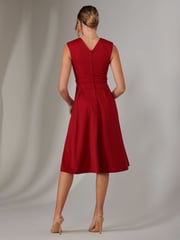 Jolie Moi Red Plain Sleeveless Midi Dress - Image 2 of 6